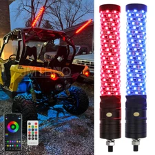 2PCS 2FT Fat LED Whip APP Antenas Whip Light For Can-Am Maverick X3 Max 1000R
