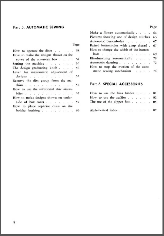 Necchi Supernova Ultra Mark 2 Manual: Coil Bound 164 Pages - Instructions - Image 3 of 3