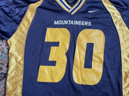 Camiseta de fútbol americano grande West Virginia Mountaineers NCAA Nike clásica azul #30 - Imagen 2 de 7