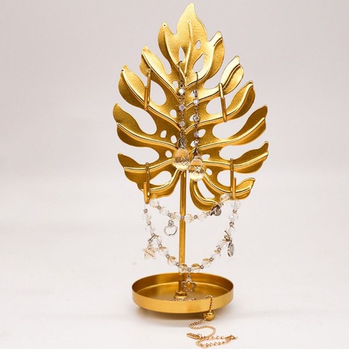 Portable Desktop Display Stand Leaf Design Rings Show Holder Bracelets