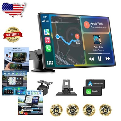 Carplay Screen 7'' HD Portable - Bluetooth, Siri, GPS, Backup Camera, MirrorLink