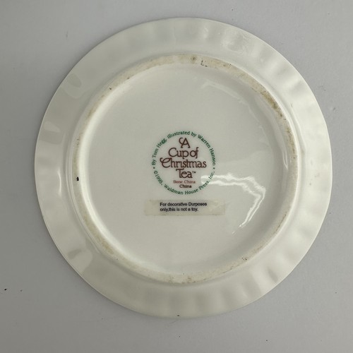 Mini set da tè vintage 1995 Tom Hegg tazza di Natale 10 pezzi Fine Bone China 1"-1-3/4" - Foto 10 di 12