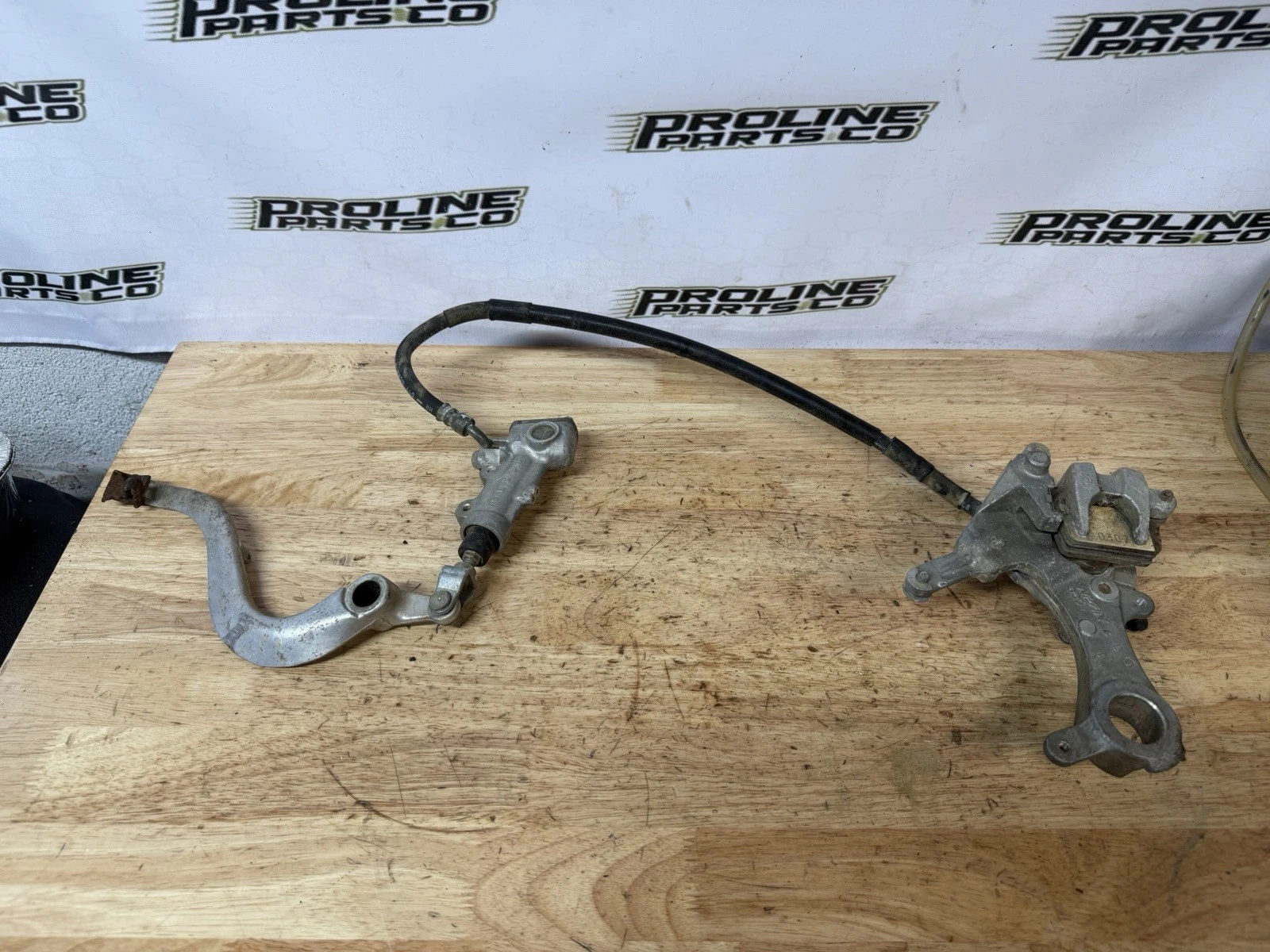2004 Kx250f (A) Rear Brake Assembly Caliper Pads Mastercylinder Line
