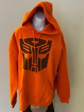 Transformers Autobot Logo Adult Hoodie Jerzees Nublend Unisex XL Orange