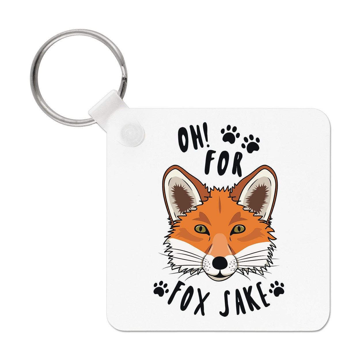 Oh For Fox Sake Keyring Key Chain - Funny Sake Joke Animal