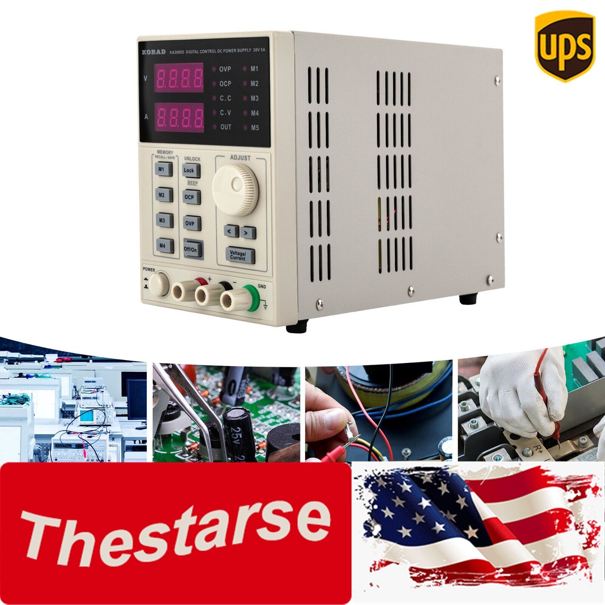 Lineaire voeding, 4-cijfers USB Verstelbaar schakelen Dc LAB-bankvoeding 60V 5A 30V 10A Digitale gereguleerde Modul Laboratory Power Source Hoge precisie verstelbaar(220V,120V 3A