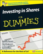 Investing in Shares for Dummies, UK Edition by Paul Mladjenovic Paperback Book