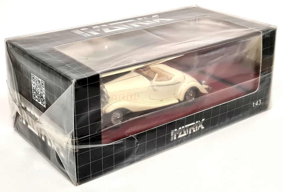 Matrix 1/43 Delage D8S De Villars Roadster 1933 White Scale Model Car - Image 2 of 4