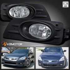 Fits 2006-2007 Honda Accord 4dr Sedan Clear Bumper Fog Lights Lampswitchwiring Fits 2006-2007 Honda Accord 4dr Sedan Clear Bumper Fog Lights Lampswitchwiring