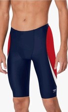 Sz 30 Speedo Men's Standard Swimsuit Jammer Endurance Splice Team Colors