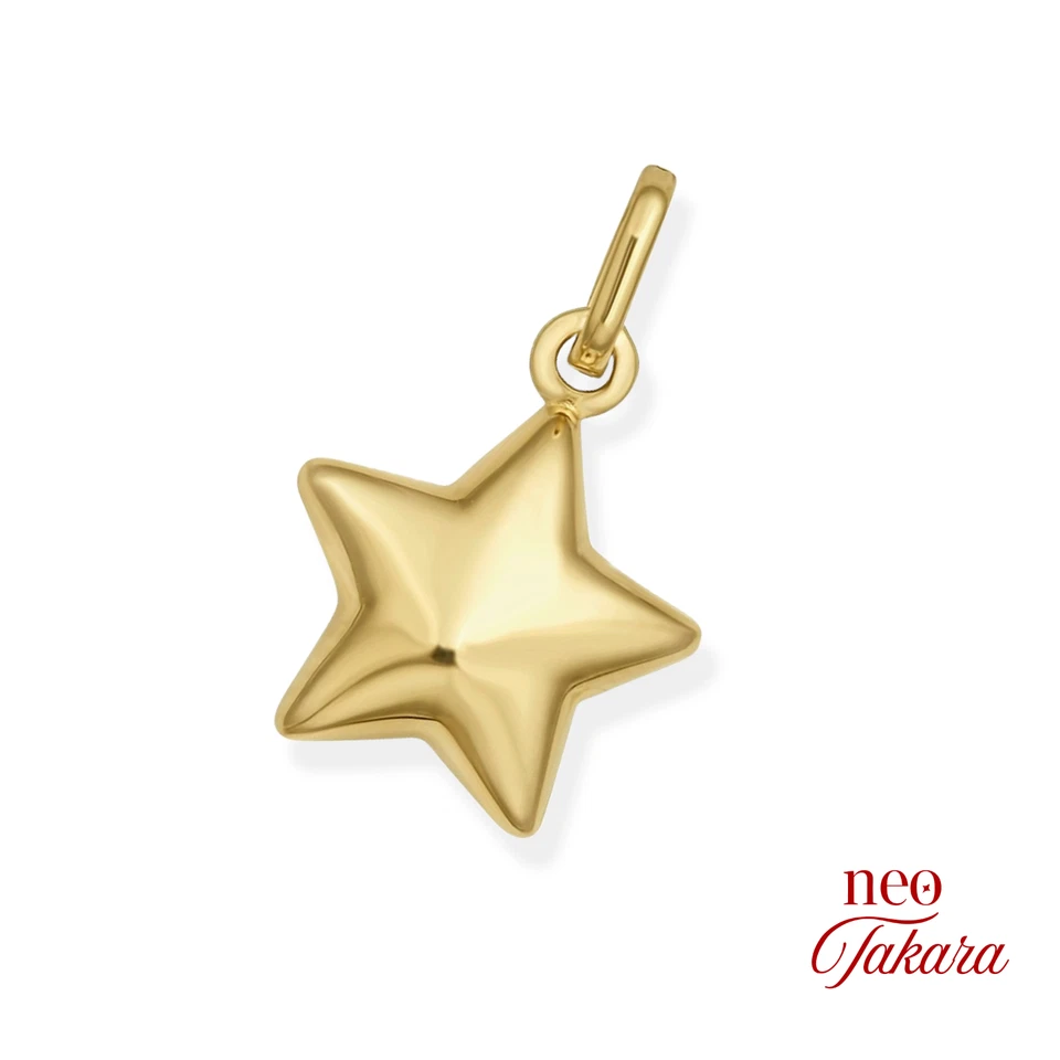 Подвеска в виде котенка из чистого желтого золота 14 карат милый амулет любитель животных - подарок для нее - Изображение 2 из 2