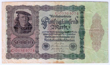1922 Germany 50000 Mark 05564074 Reichsbanknote Paper Money Banknotes