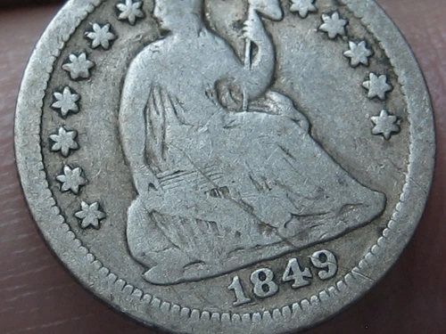 1849-O Seated Liberty Half Dime — photo from the most recent tracked eBay sale
