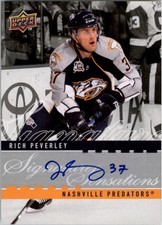 2008-09 Upper Deck Signature Sensations #SS2PV Rich Peverley Auto - HKY