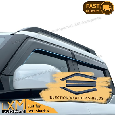 #ad Injection Tinted Weather Shields for BYD Shark 6 2024 Onwards Window Sun Visor AU $68.00