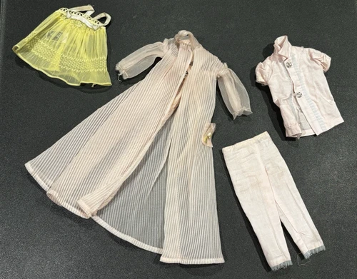 Vintage Barbie Nighty Negligee PEIGNOIR Sweet Dreams TOP Pajama Party SET Lot