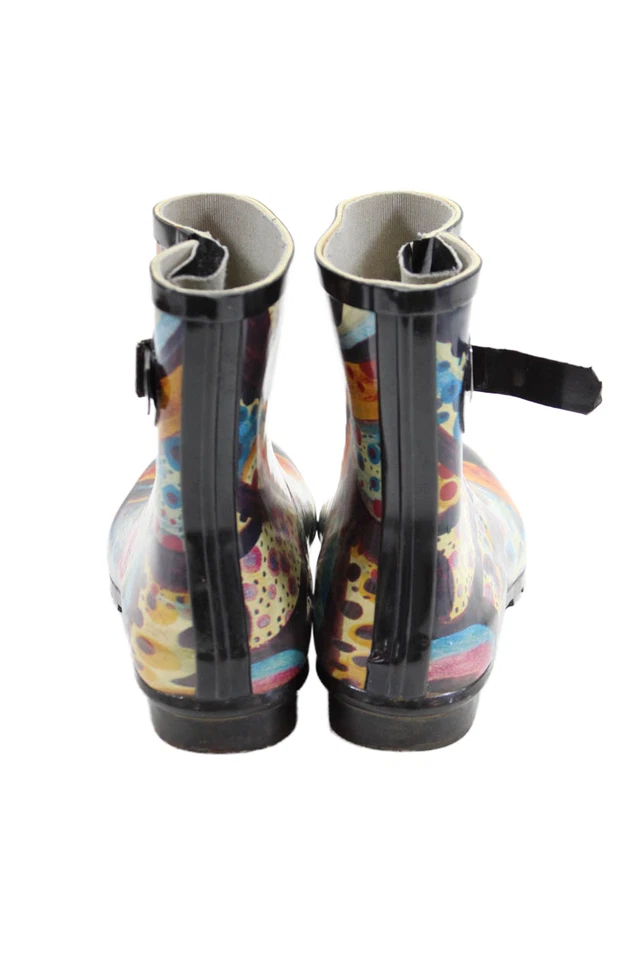 Botas de lluvia Nomad para mujer con estampado abstracto punta redonda al tobillo multicolor talla 10 Foto 3 de 4