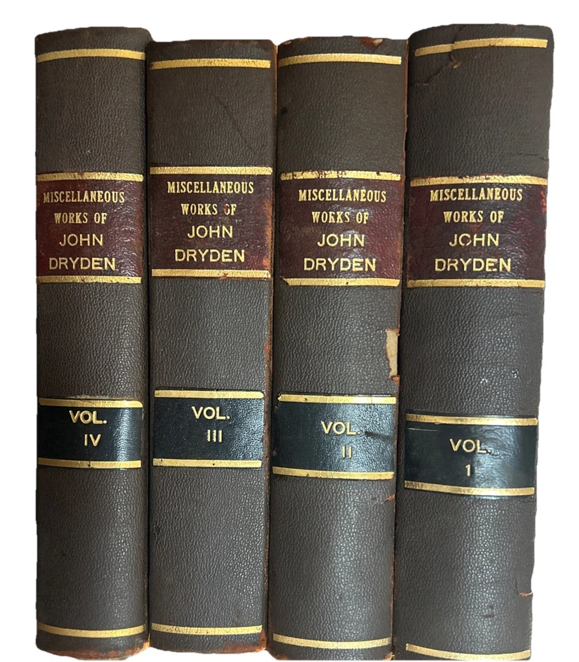 1760 The Miscellaneous Works Of John Dryden, Esq. Complete 4 Vol Set - Image 2 of 4
