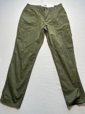 Liz Claiborne Valerie Womens Green Crop Mid Rise Pants Cotton Blend Size 6 NWT