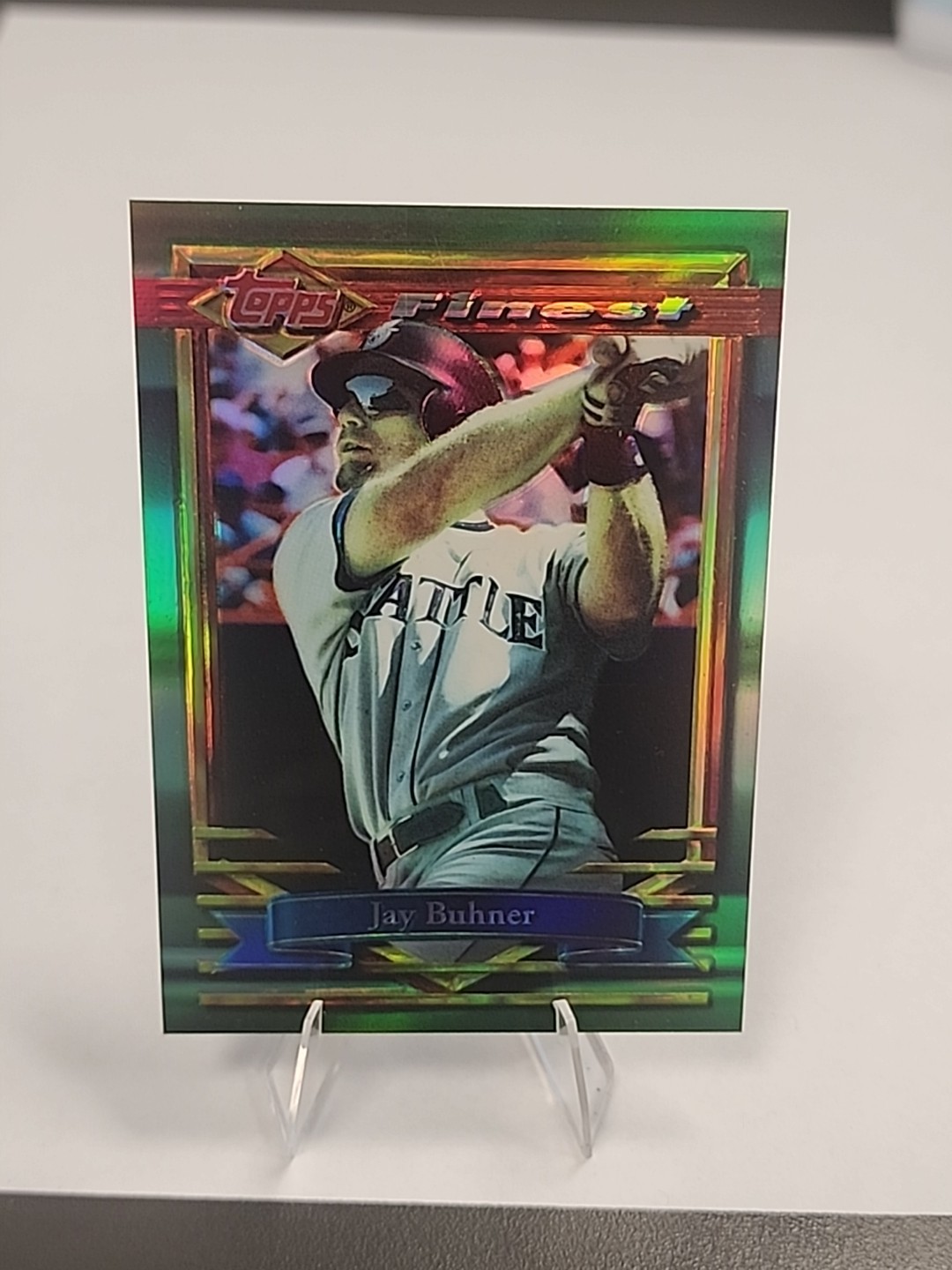 JAY BUHNER 1994 TOPPS FINEST BASEBALL REFRACTOR MARINERS