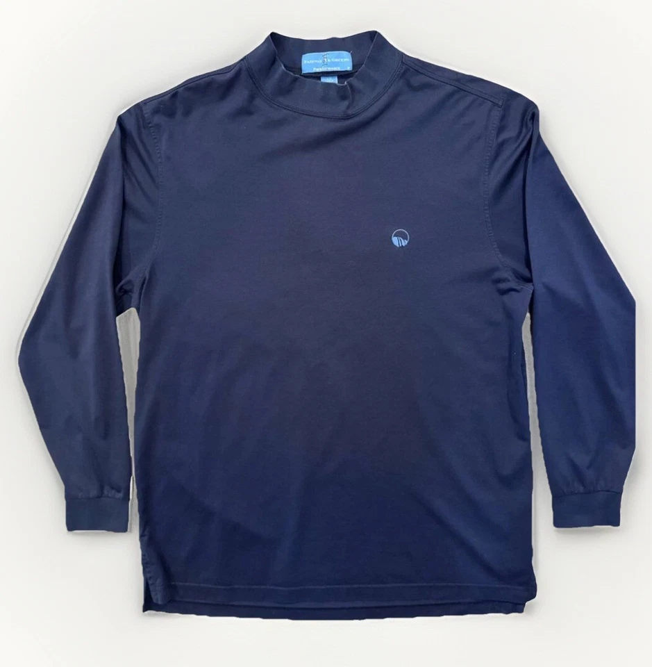 Pullover de golf Fairway & Greene azul marino manga larga cuello falso L Pureformance Foto 2 de 4