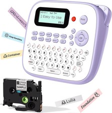 Label Maker Machine With-Tape Waterproof, Purple Desktop Label Maker for Teache