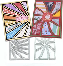 Cutting Dies for Paper Card Making 3D Christmas Background Frame Metal Stencils