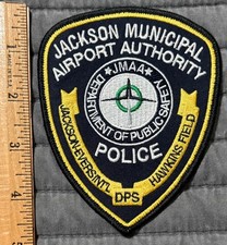 Rare Obsolete Jackson Municipal Airport Police Patch Mississippi MS