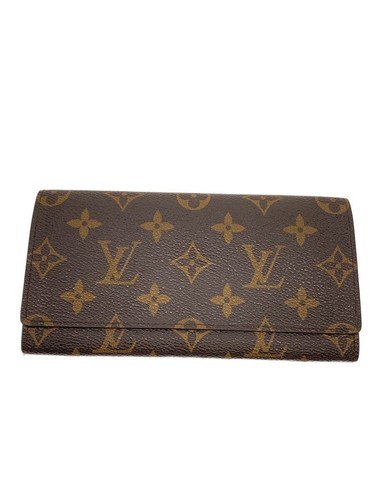 Louis Vuitton Long Wallet Porto Circle 3 cult Credit Monogram Canvas M618 Used