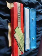 Nestler Rechenschieber Mit Anleitung, Verpackung  in Original blauer Bakelit Box