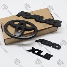 Emblem Overlay Kit For Rav4 XLE AWD Set Of 4 Blackout Badges Nameplate 2019-2024