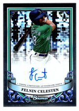 FELNIN CELESTEN 2024 BOWMAN STERLING AUTO AUTOGRAPH ON CARD #PA-FC MARINERS RC