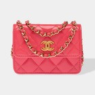 Sac CHANEL Timeless/Classique en Cuir Rose - 102958