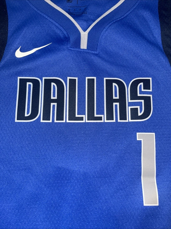Nike Dallas Mavericks #1 Dennis Smith Jr NBA Swingman Jersey Mens Small Size 40 - Image 2 of 4