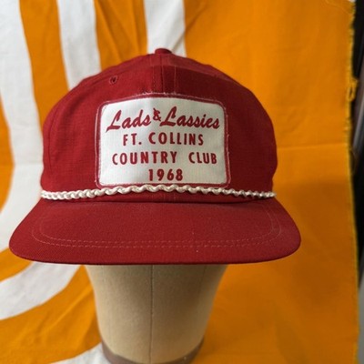 True Vintage Ft Collins Country Club 1968 Lads & Lassies Red Snapback Rope Cap