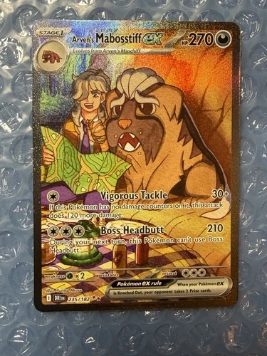 Arven's Mabosstiff ex 235/182 Sv10: Destined Rivals Holo Near Mint! Pokemon