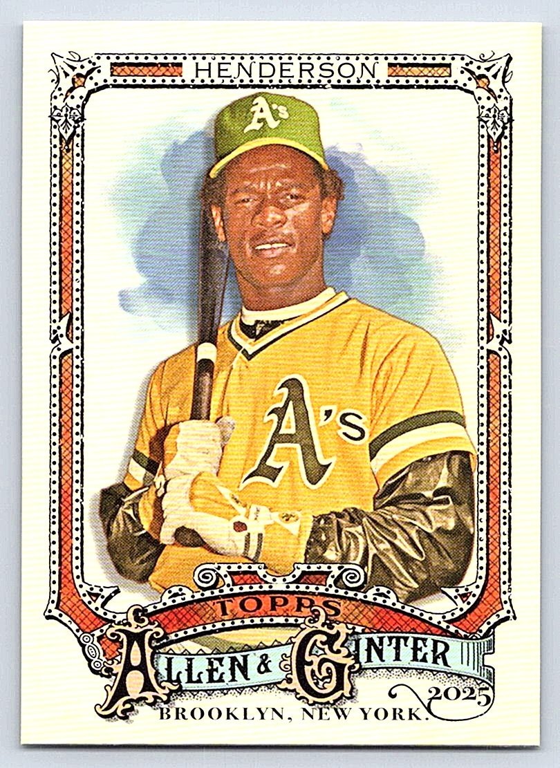 RICKEY HENDERSON  A's    2025 TOPPS ALLEN & GINTER #25
