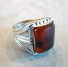 New ListingVintage NOS Wheeler Mfg Mens Montana Agate Sterling Silver Ring size 11