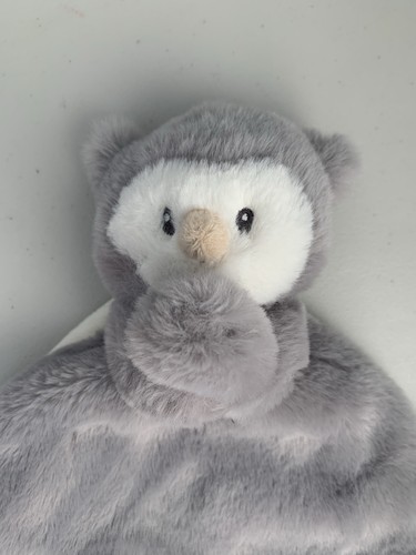 Ebba Baby Owl Plush Lovey Security Blanket Gray Soft - Picture 2 of 7
