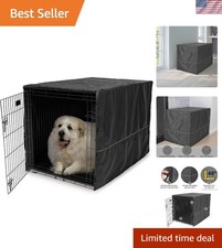 XL Dog Crate Cover, Black Polyester Privacy Kennel Cover Fits Most 48-inch Cr...