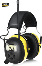 AM/FM Radio Headphones with Digital Display 30Db AM FM Hearing Protection Safety