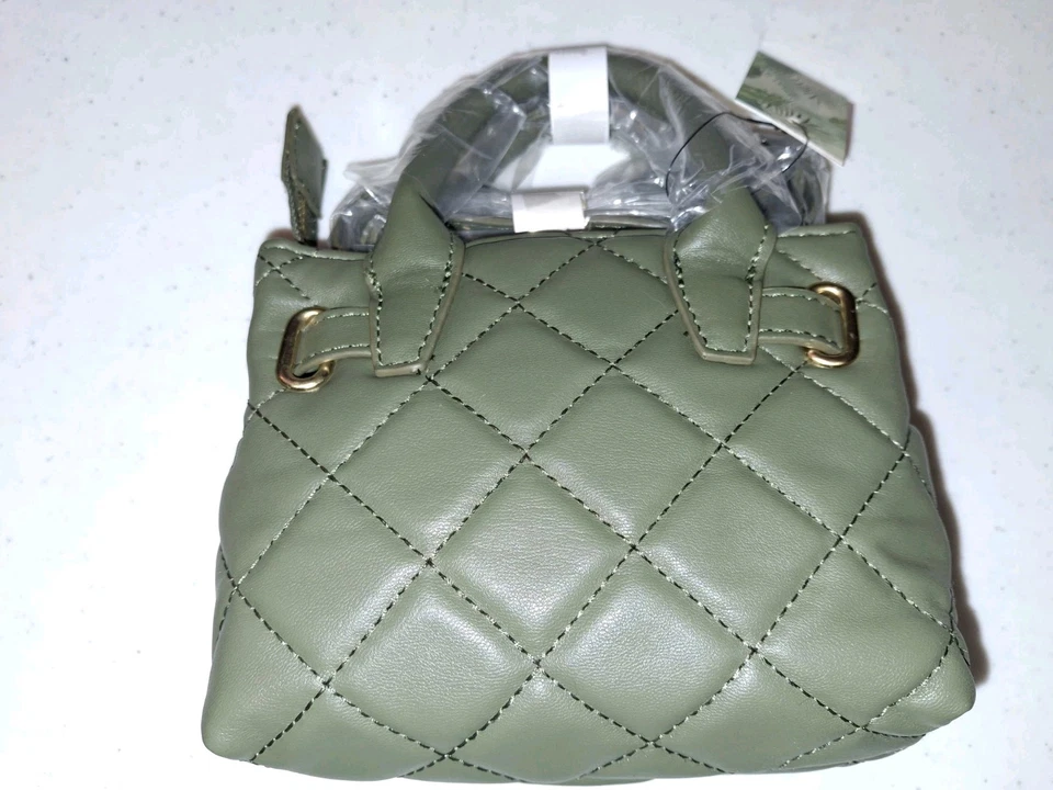 Bolso de Mano Badgley Mischka Mini Acolchado Diamante Con Bloqueo Frontal Piedra Nuevo con Etiquetas Foto 2 de 4