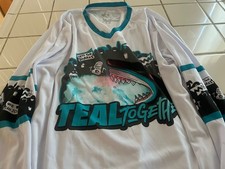 San Jose Sharks Teal Together SGA Jersey . Size XL.