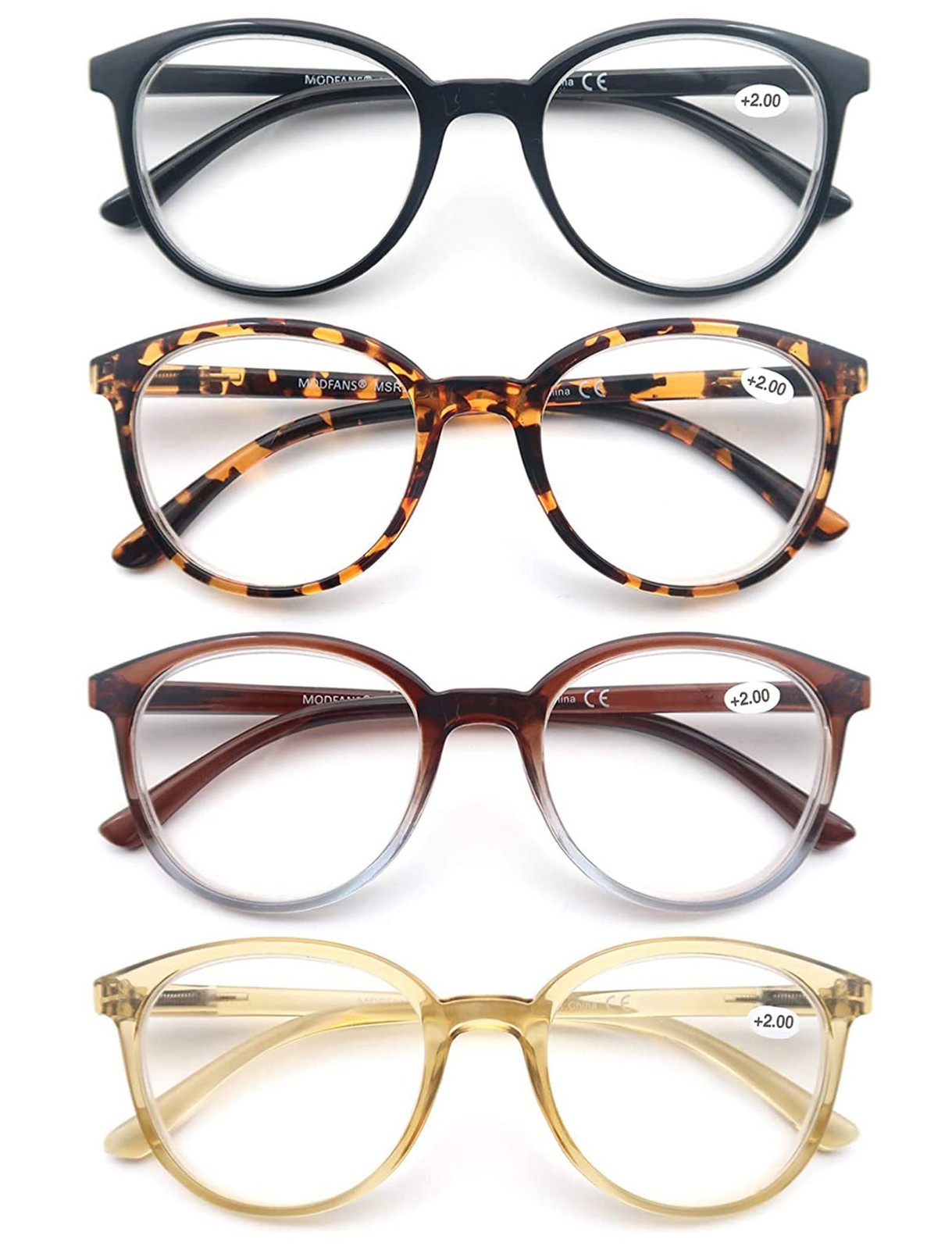 Lunettes loupe 2.5 pour lire et cuisiner lot de 4 paires mixtes avec branches légères