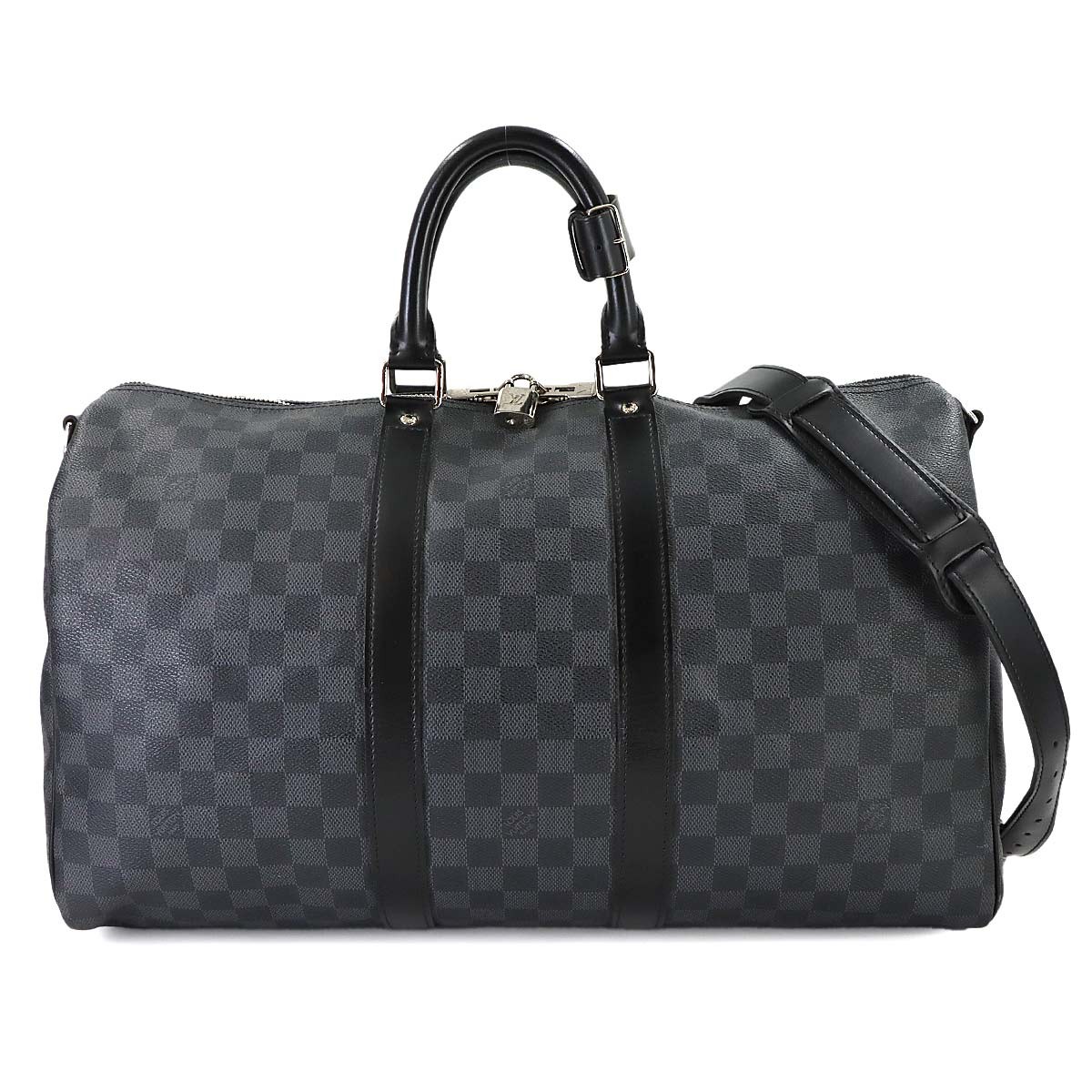 LOUIS VUITTON Damier Graphite Keepall Bandouliere 45 Luggage