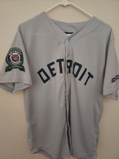 Mens 1968 World Series Champs 50th Anniversary Detroit Tigers Jersey Medium Gray