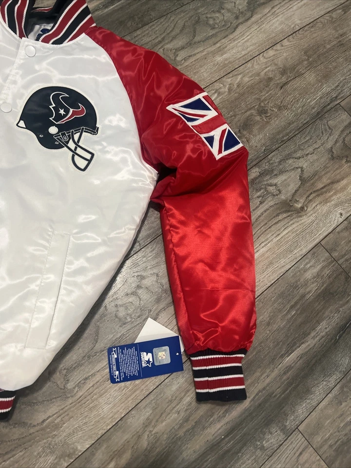 Nwt’s Starter Houston Texans Satin Jacket Men’s S Brian Begley Key to London - Image 2 of 4