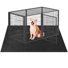 Dog Playpen Mat, Crate Pad Liner for Kennel Training Under 29" 48", Black