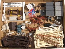Vintage Marx Roy Rogers Western Town Ranch Civil War Fencing Accessory Lot