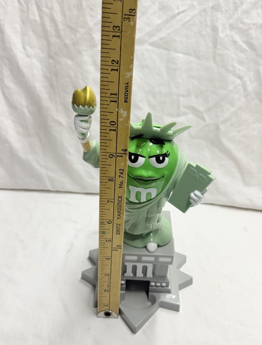 M&M's Ms. Liberty Candy Dispenser Statue of Liberty Green Gray 10